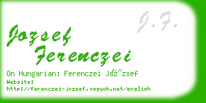 jozsef ferenczei business card